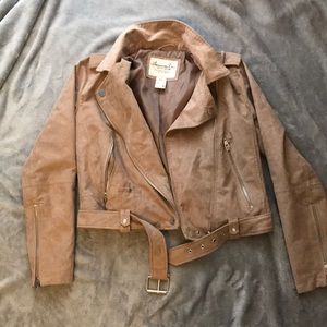 American Rag taupe Moto jacket